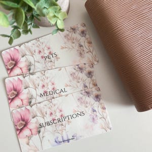 Wildflower Cash Envelope Inserts | Cash Stuffing | Custom Placeholders | Budgeting Essentials