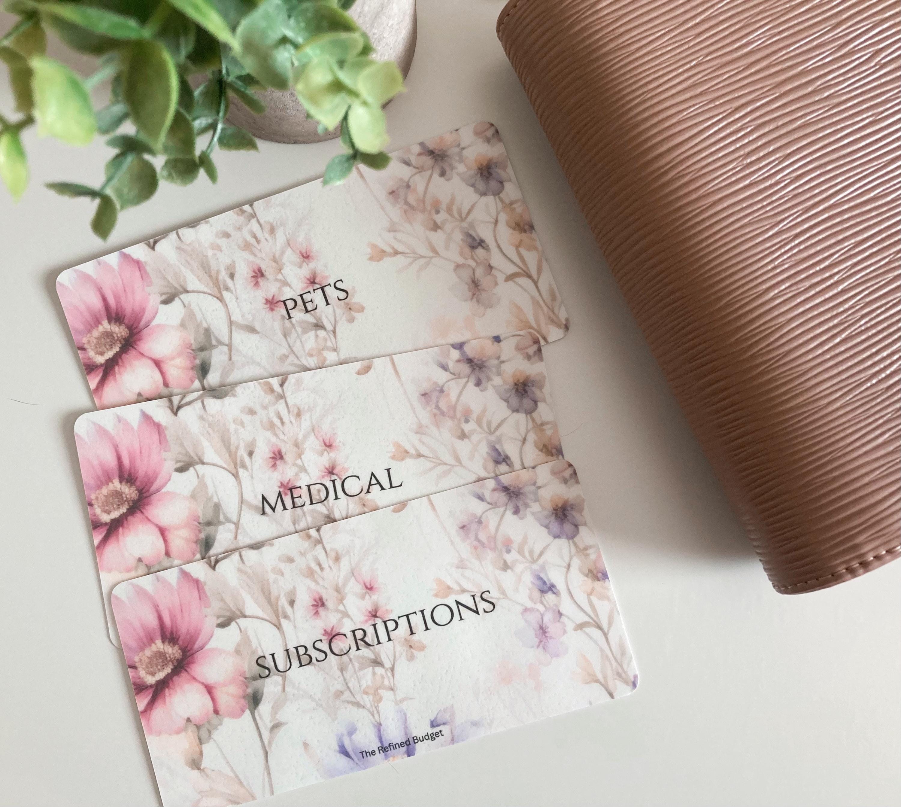 Custom A6 Cash Envelope Inserts: Laminated Budget Binder Placeholders ...