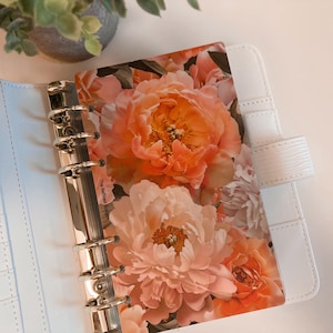 A6 Budget Binder Dashboard: Spring Flowers, Laminated Cardstock