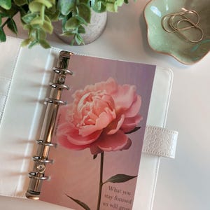 A6 Dashboard for Budget Binder | Peony | Budgeting Tools | Money Management | Cash Envelope System