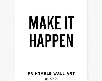 Motivational Quote Wall Art – Printable Digital Download – Instant Home Decor
