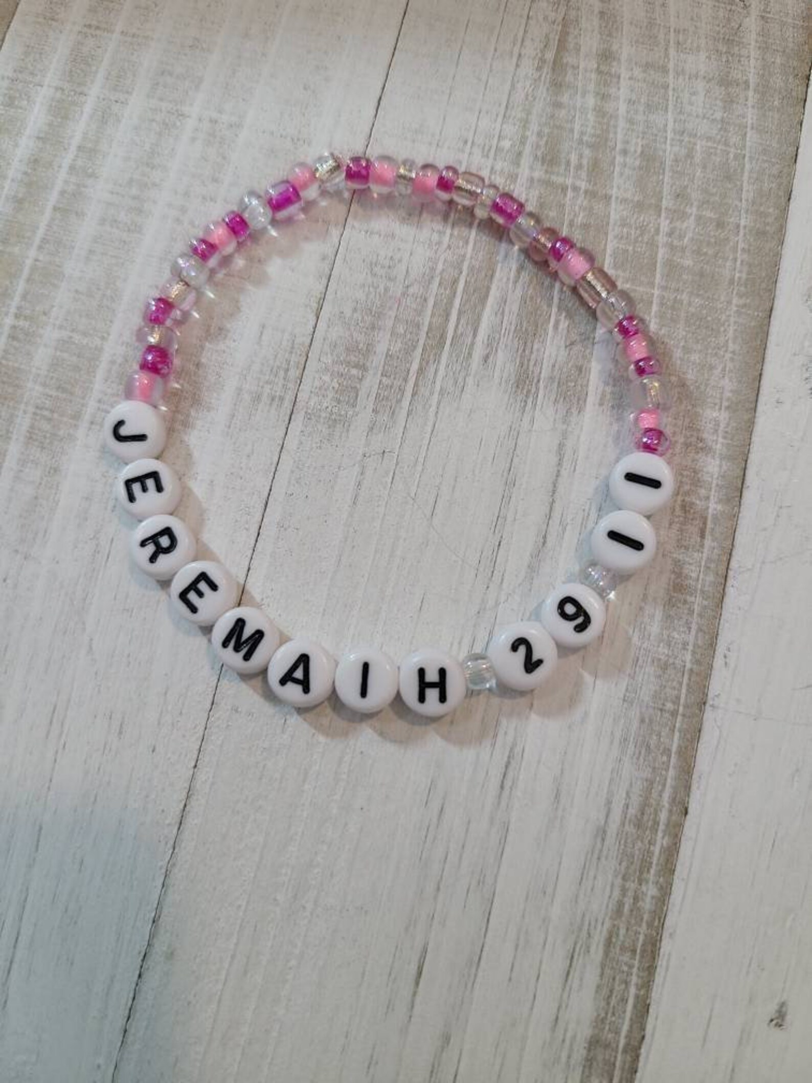 Beaded Word Bracelets Words of Affirmation Bracelets Name Etsy New