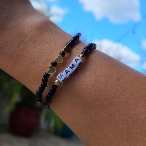 Conjunto de Pulseiras para Mãe, Presente para o Dia das Mães, Pulseiras Personalizadas, Pulseira para Mamãe, Pulseiras Personalizadas, Pulseiras com Nome