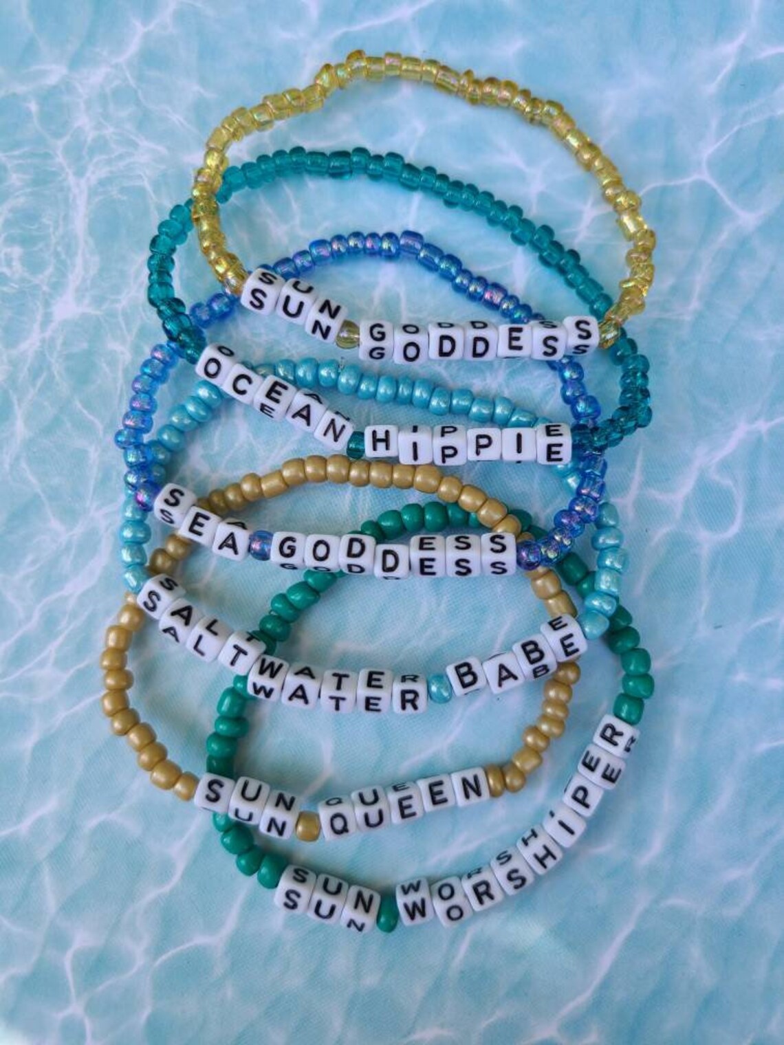 Beaded Word Bracelets Words of Affirmation Bracelets Name Etsy New