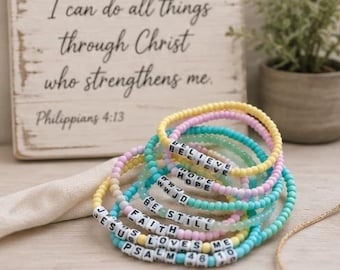 Personalized Christian Word Bracelet, The Faith Collection, Faith Bracelet, Christian Gift for Women