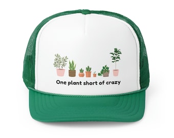 Plant Trucker Caps, Crazy Plant Person, Trendy Trucker Hats, Best Friends Hat, Mesh Hat, Adjustable Hat, Funny Hat, Unisex Hat