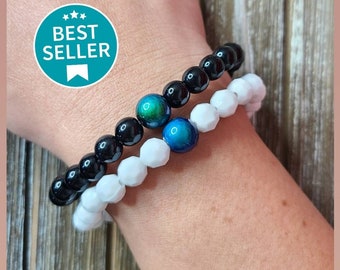 Mood Bead Bracelet, Unisex Bracelets, Color Changing Bracelet