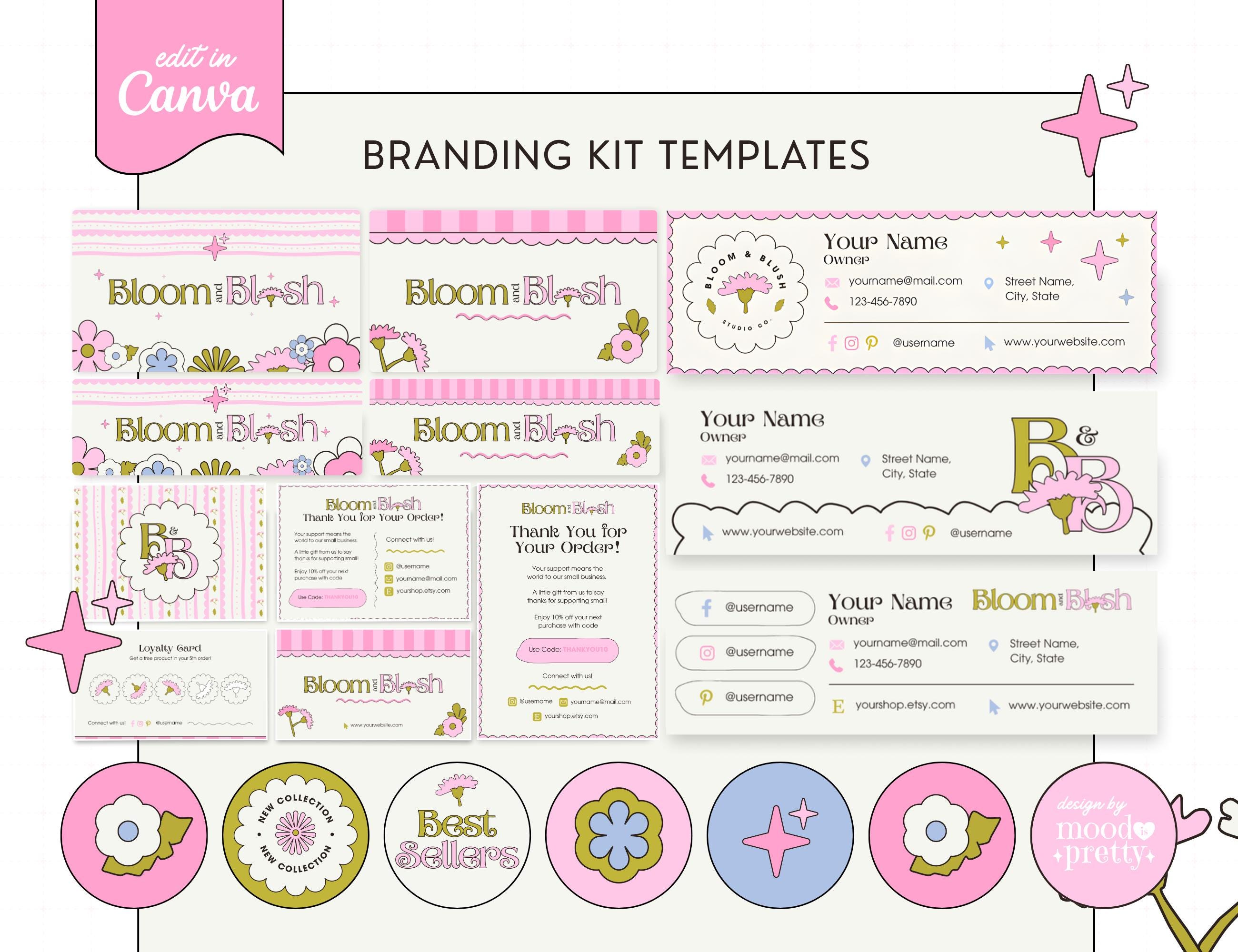 Editable Business Branding Kit | Canva Templates (digital Download) - Etsy