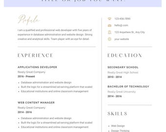 Custom Resume Design Service: Clean Professional Resume (PDF & Doc)