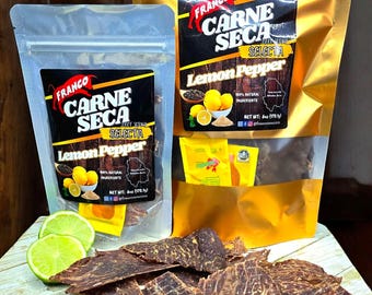 Cecina de res con pimienta al limón 6oz, carne seca estilo Chihuahua México 6oz