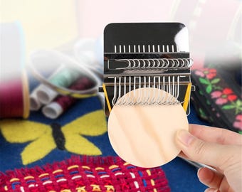 Wood Loom Weaving Frame for Mending Clothes, Darning Tool for Jeans