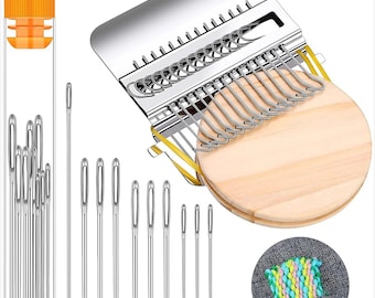 Kit de telar pequeño: Herramienta para remendar textiles, estilo Speedweve