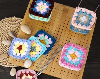 Bamboo Crochet Blocking Board Grid Plate For Knitting Weaving