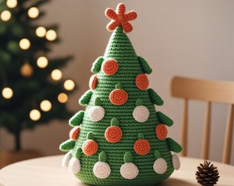 Kwaii Tree Crochet Pattern, Cute Crochet Plant & Crochet Gift Tutorial – Christmas Tree Crochet Pattern – Crochet Métallique DIY