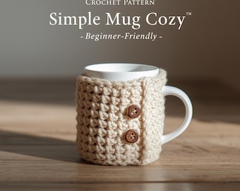 Crochet Pattern Mug Cozy | Easy Mug Cozy Crochet Pattern | Christmas Mug Cozy | Coffee Cozy Pattern | Quick Crochet Gift PDF| GiftforHuband