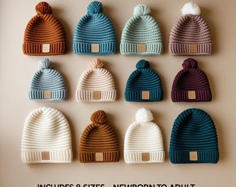 Messy Hat Crochet Pattern, Quick & Easy Crochet Beanie, Beginner Puff Stitch Hat, Wheat Stitch Camo Beanie, Cool Kids Beanie Pattern