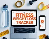 Fitness Weight Loss Tracker | Digital Weight Loss Journal |Printable Weight Tracker |Weight Loss and Fitness Progress Tracker
