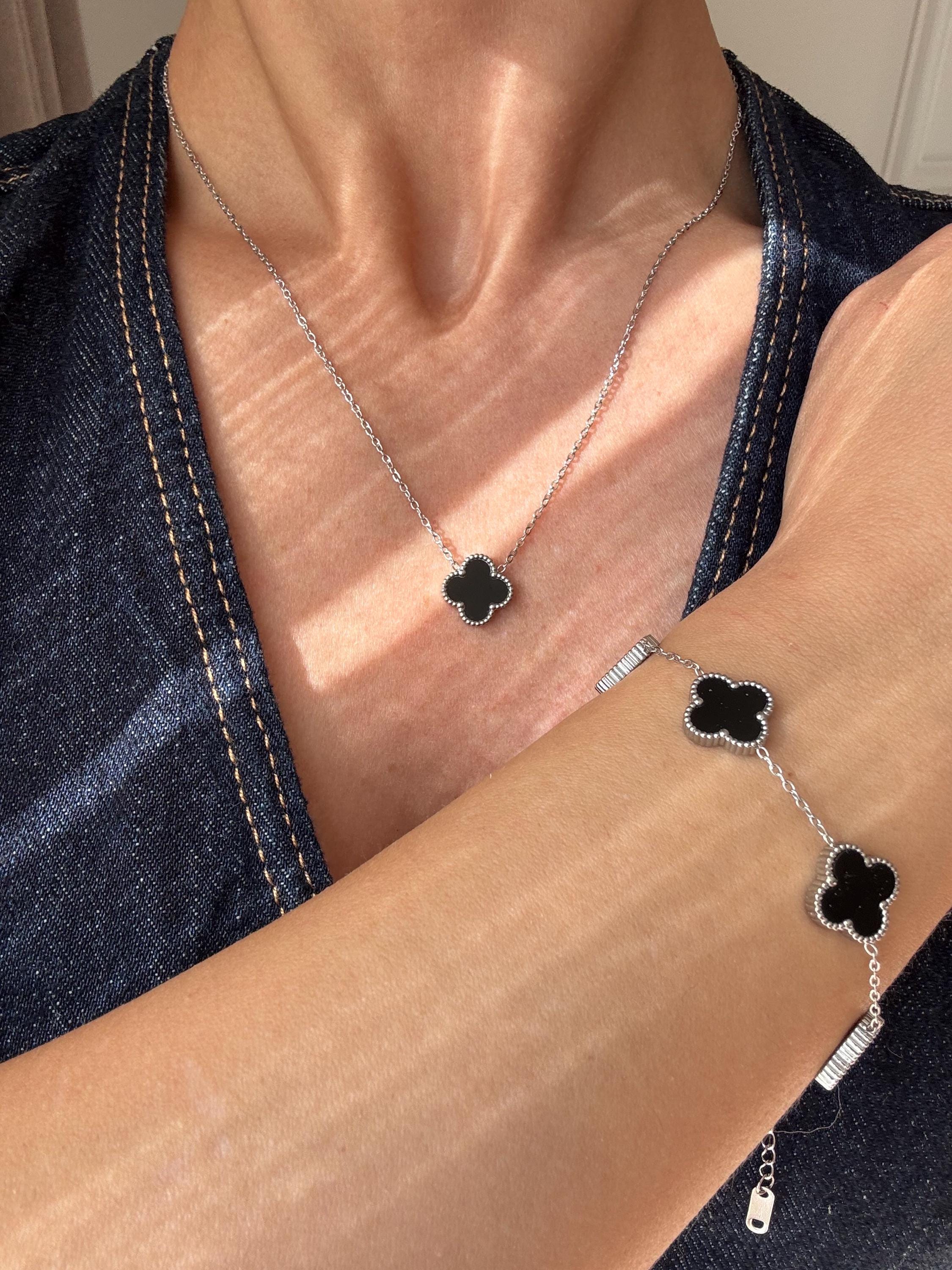 Van Cleef & Arpels VCA ブレスレット ぎんくろ Van Cleef Bracelet Silver and Black - Etsy