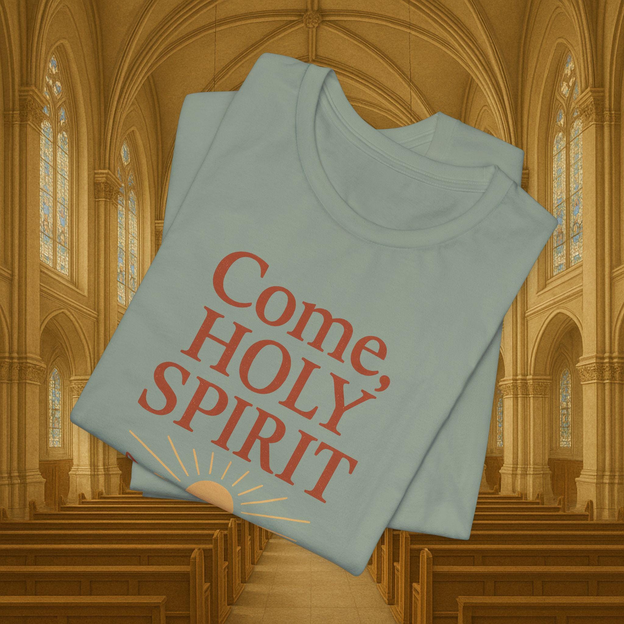 Come Holy Spirit Shirt: Dove & Flame Catholic Tee - Etsy
