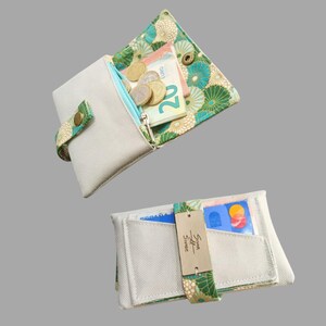 Monedero tarjetero exclusivo, hecho a mano, compartimento monedas con cremallera, hecho en cordura, compacto y práctico, idea de regalo
