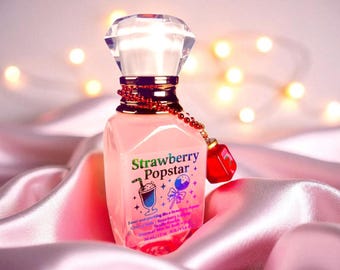 Strawberry Popstar - Cherry Cream Soda, Strawberry Lollipop Gloss & Vanilla Sparkle Strawberry Soda Shimmer, Y2K Candy Perfume
