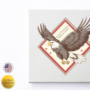 Bald Eagle Art Canvas Print: Patriotic Wall Decor