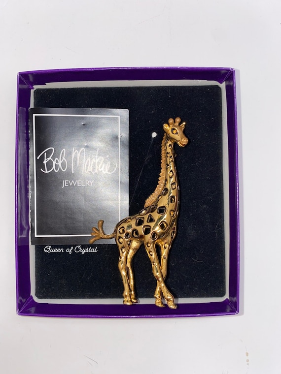 Vintage Bob Mackie Giraffe Pin