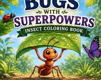 Bug Coloring Book for Kids | Insect Superpowers & Fun Facts Printable PDF