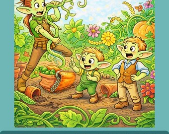 Goblin Gardeners – Fun Coloring Pages for Kids (Printable PDF)