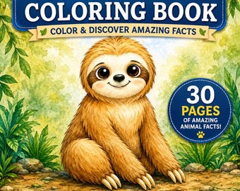 Weird Animal Facts Coloring Book for Kids | 30 Printable Educational Coloring Pages PDF