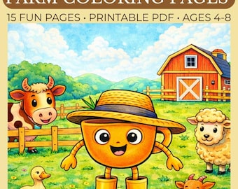 Farm Coloring Book for Kids | Funny Farm Animals & Tractor Adventure PDF
