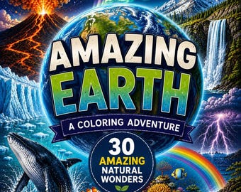 Earth Coloring Book for Kids | Natural Wonders & Earth Science Printable PDF