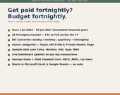 FY 2026-27 Fortnightly Budget Planner Australia, Aussie Excel Spreadsheet AUD, Pay Cycle Tracker,  Debt Tracker, Google Sheets