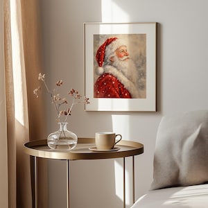 Vintage-inspired holiday wall picture for family gathering spaces — nostalgic festive charm