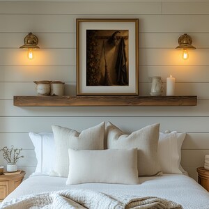 Farmhouse Halloween digital art print showing enchanted objects — cozy moody interior aesthetic