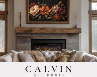 Samsung Frame TV Art Sfeervolle Herfstbloemen Donkere Pioenrozen (Digitale Download)