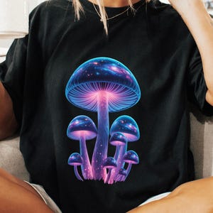 Galaxie-Pilz-T-Shirt: Trippy Psychedelic Cosmic Tee