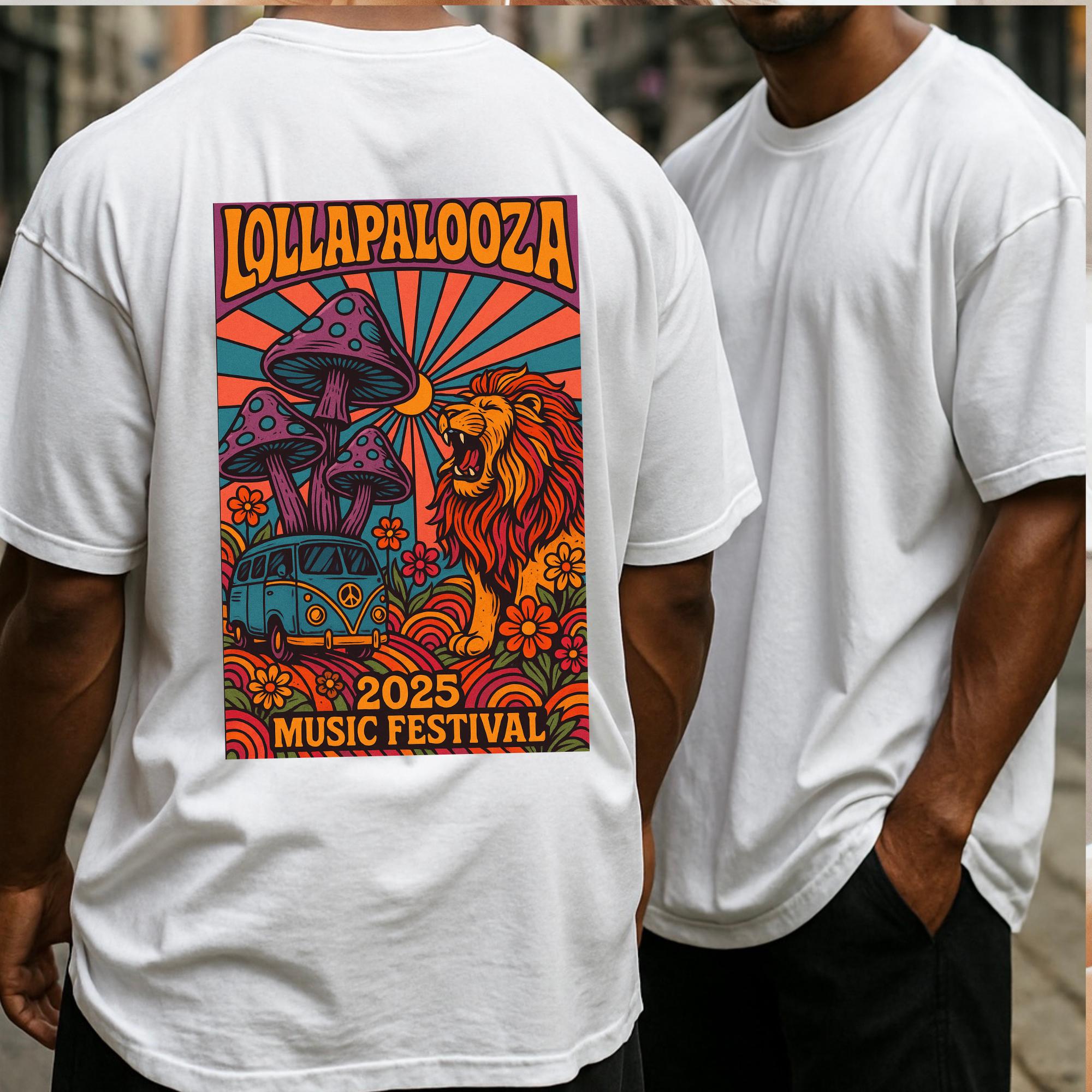 lollapalooza ロラパルーザ　tシャツ　2025 Lollapalooza 2025: Music Festival Soundwave Poster, Urban