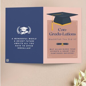 Carte de félicitations pour un musulman diplômé
