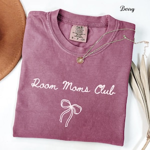 Comfort Colors Room Moms Club Shirt Blue Coquette Tee Shirt Gift For Room Mom Classroom Gift For School Volunteer T-Shirt Gift For Parent