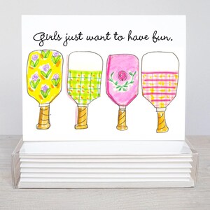 Set di 8 biglietti di auguri in scatola "Pickleball 4 Friends"