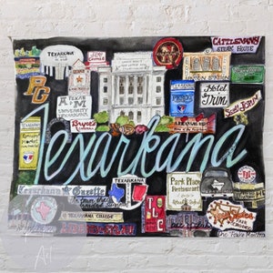 Texarkana Watercolor Print