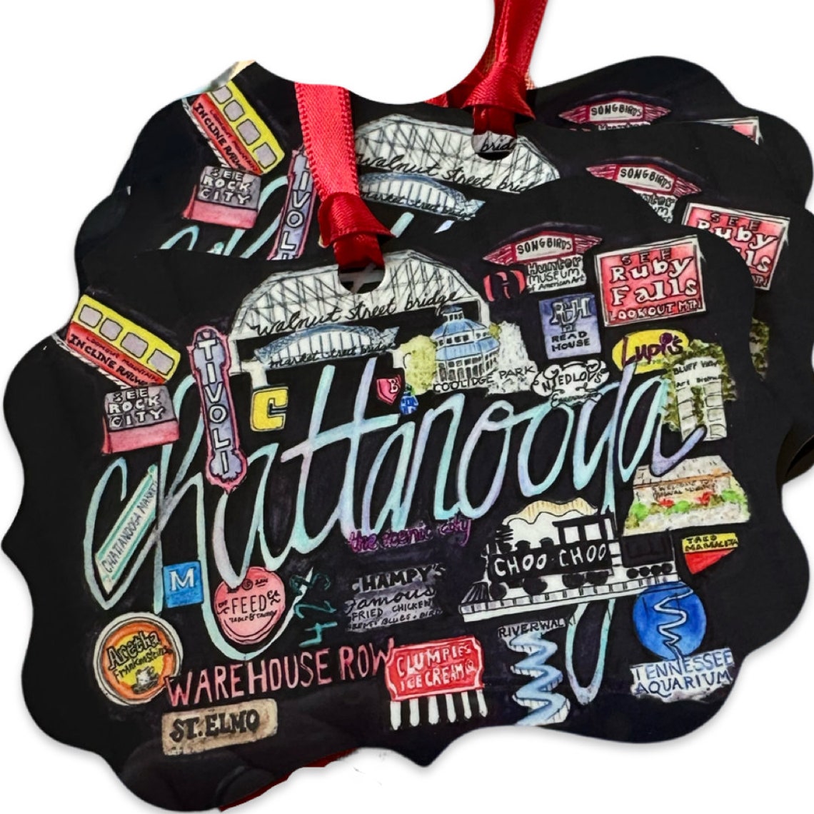 Chattanooga Christmas Ornament Etsy