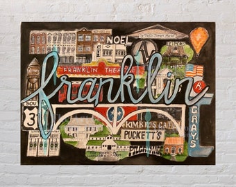 Franklin, Tennessee Watercolor Print