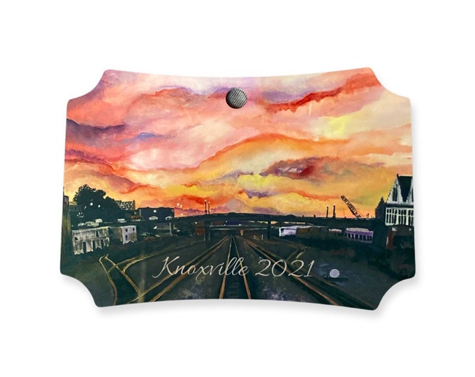 Knoxville Railway at Sunset Christmas Ornament