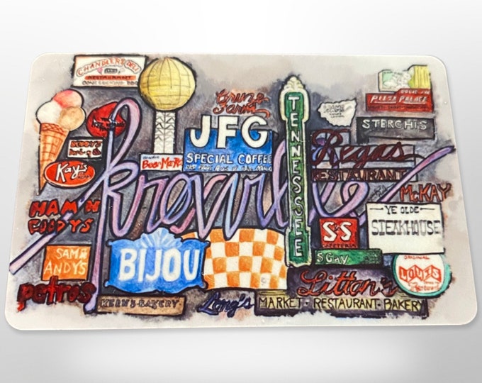 Knoxville Signs Art Magnet by Jennifer Pinkner