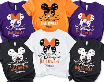 2025 Disney Halloween anpassad skjorta, Disney-skjorta, Halloween matchande skjortor, Anpassad Disney-familjeskjorta, Halloween-skjortor, Disneyland-skjorta