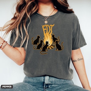 FDT Cat Comfort Colors® Shirt, Subtle Anti Trump Tee, Cats Bonfire Shirt, Democrat Liberal Woman Shirt, Feminist Resist Shirt, Cat Lady Tee