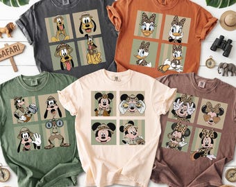 Safari Mickey And Friends Comfort Colors® Shirt, Leopard Minnie Mouse Shirt, Animal Kingdom Shirt, Minnie Mouse Tee, Disney Safari 2026 Tee