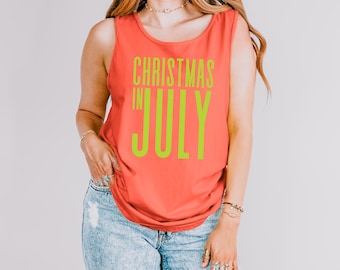 Sleeveless for Jesus Tank Top Funny Christmas in July Xmas Holiday
